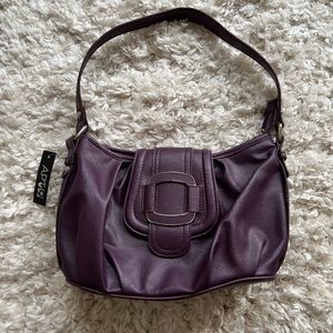 Apt.9 Purple Square Buckle Purse